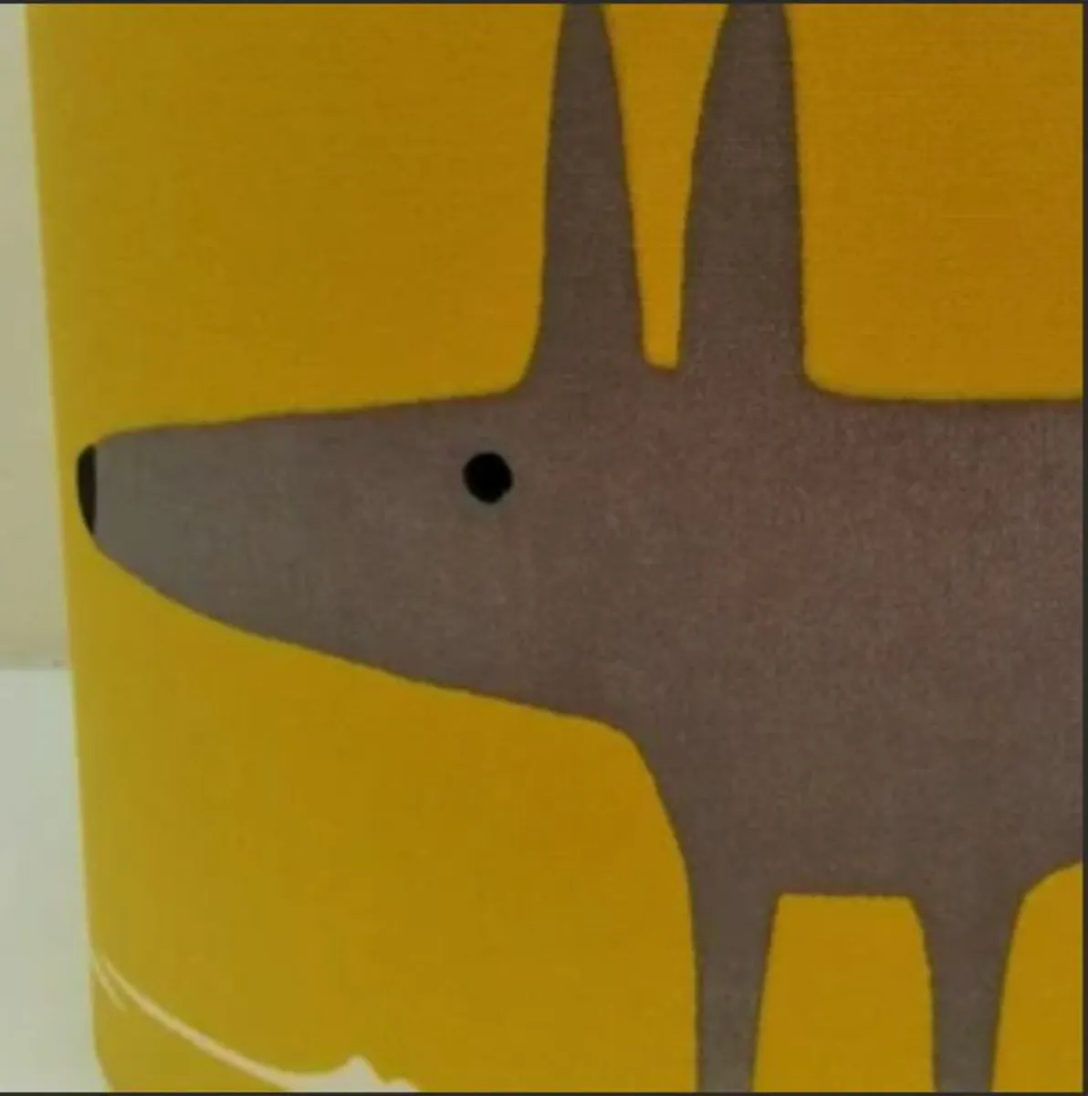 Handmade 30 cm Drum lampshade in Mustard Harlequin - Image 1