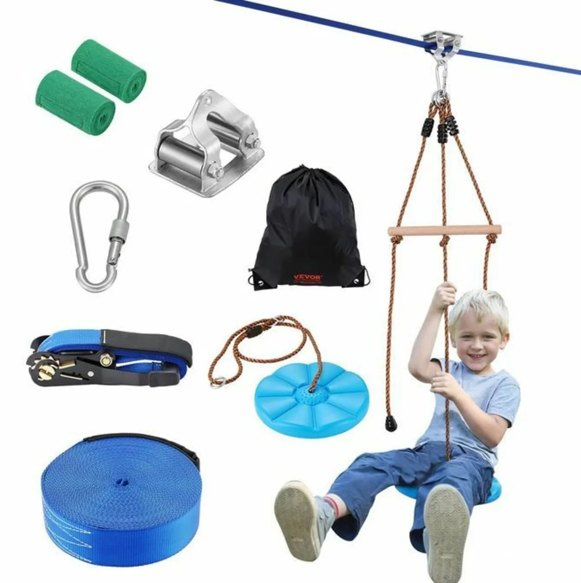 Zipline Kit for Kids and Adult, 52 ft - Image 1
