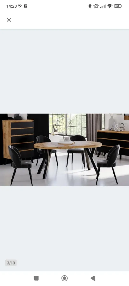 LOFT STYLE EXTENDABLE TABLE WITH A DIAMETER OF 80- - Image 4