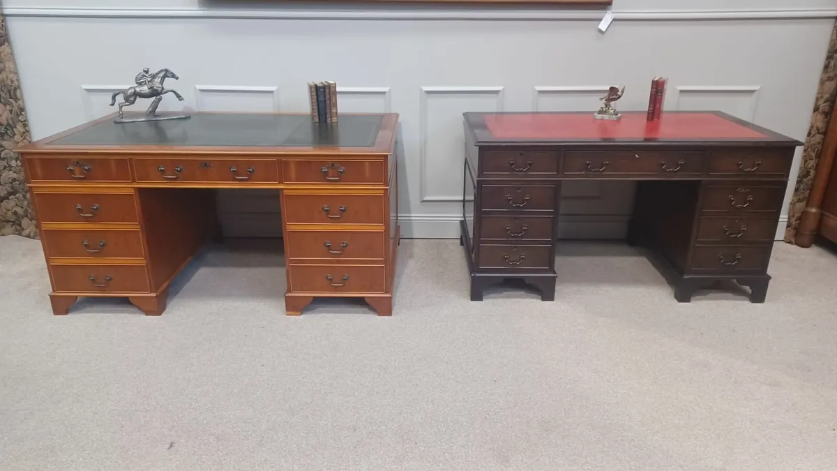 Two Large Vintage Georgian Style Desk - Image 1