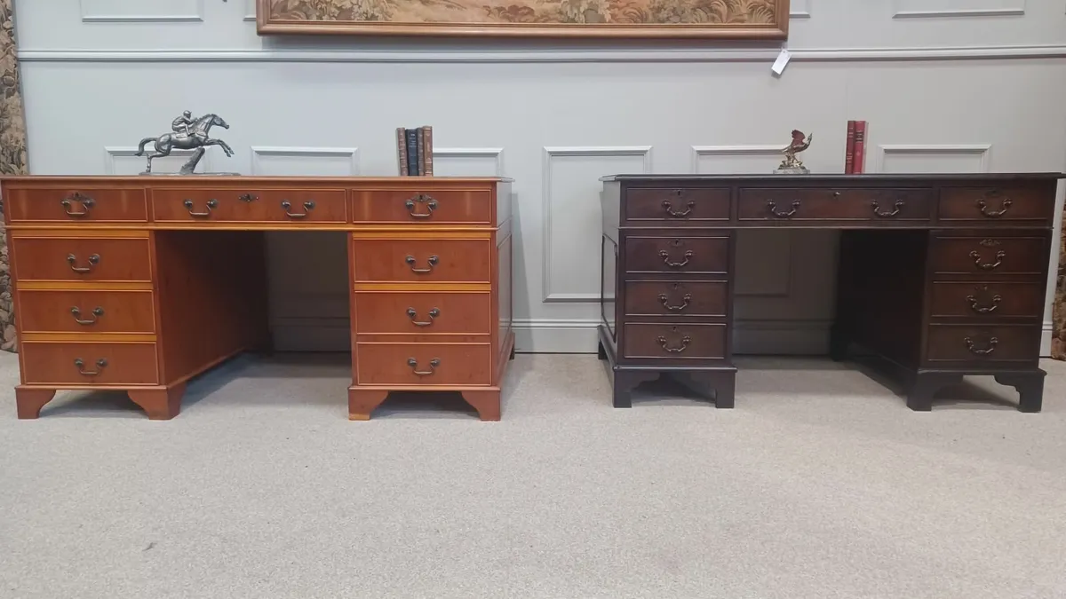 Two Large Vintage Georgian Style Desk - Image 2