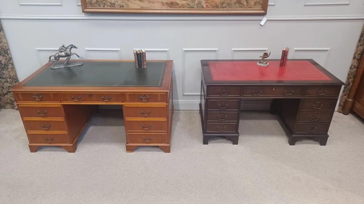 Two Large Vintage Georgian Style Desk - Image 3
