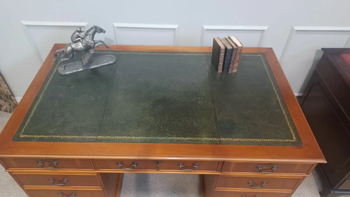 Two Large Vintage Georgian Style Desk - Image 4