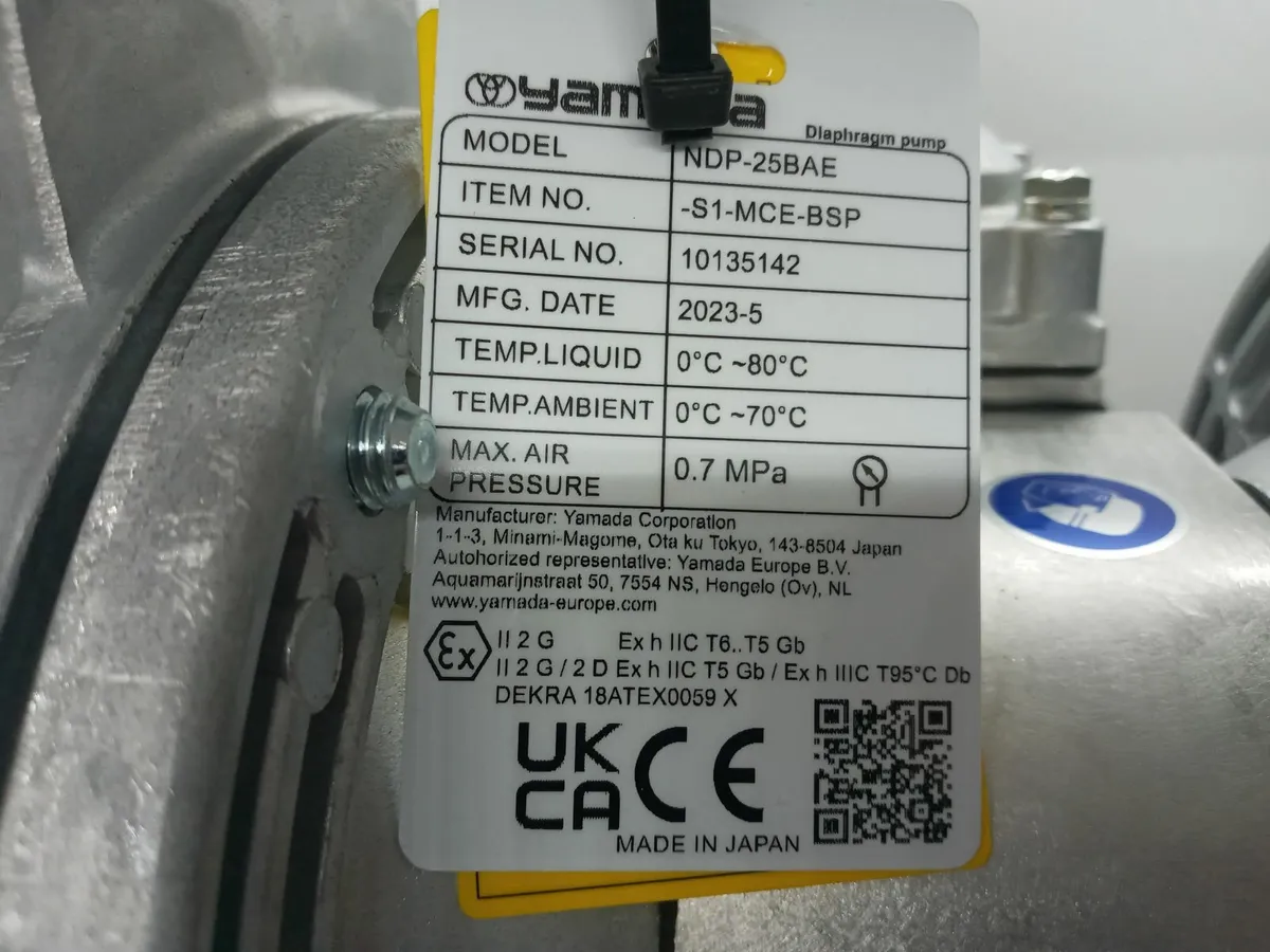 Delivery - New Yamada Diaphragm Pump NDP-25BAE-S1 - Image 4