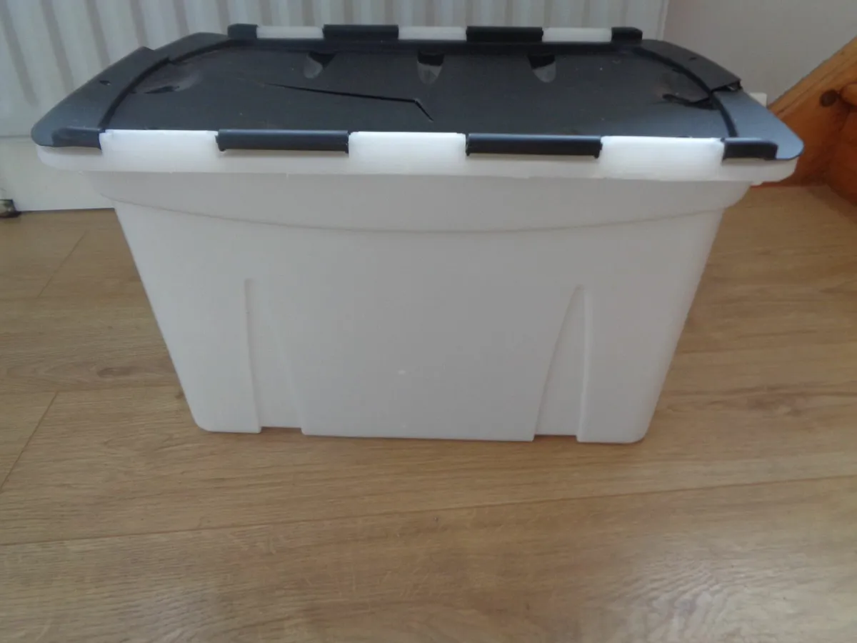 Large Flip Top Storage Tote Container for Sale - Image 1