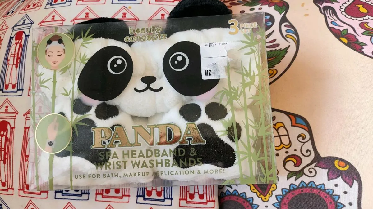 Panda Spa Headband & Wrist Washbands Set 🐼 - Image 4