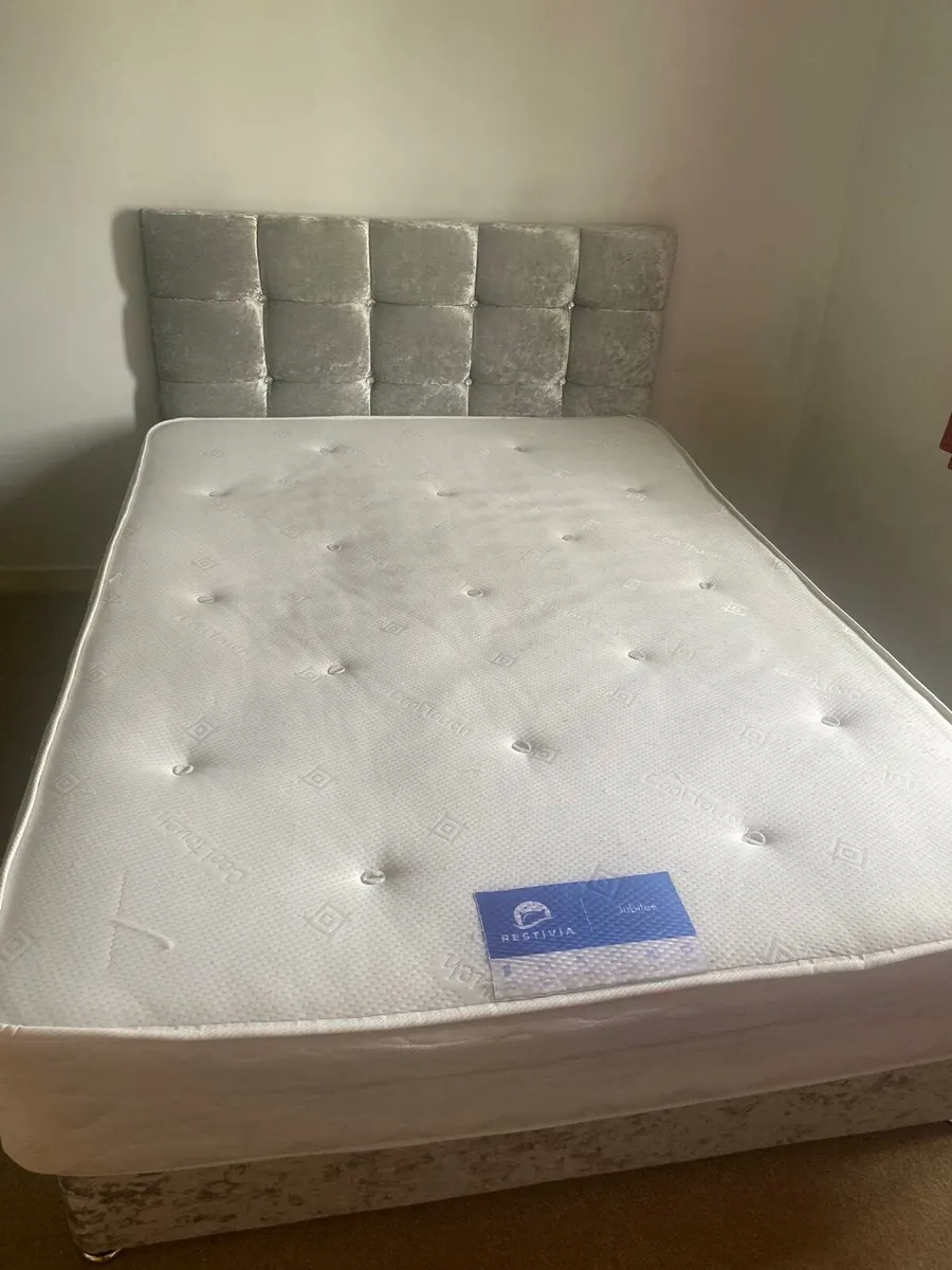 Double bed and mattress - Image 1