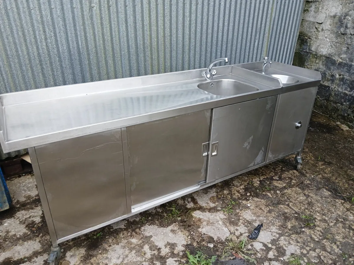 Stainless steel cabbinet /sink unit delivered - Image 2