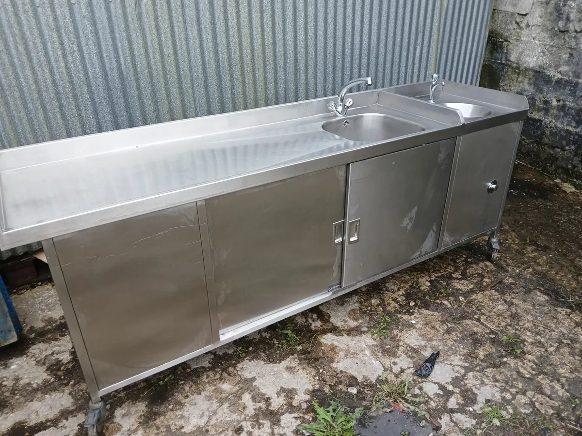 Stainless steel cabbinet /sink unit delivered - Image 4