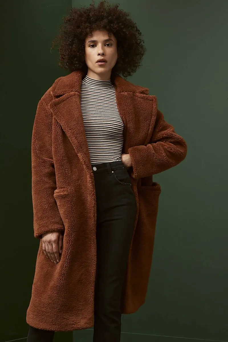 Gorgeous Brown Teddy Coat – Size 38 EU 🧸🤎 - Image 1