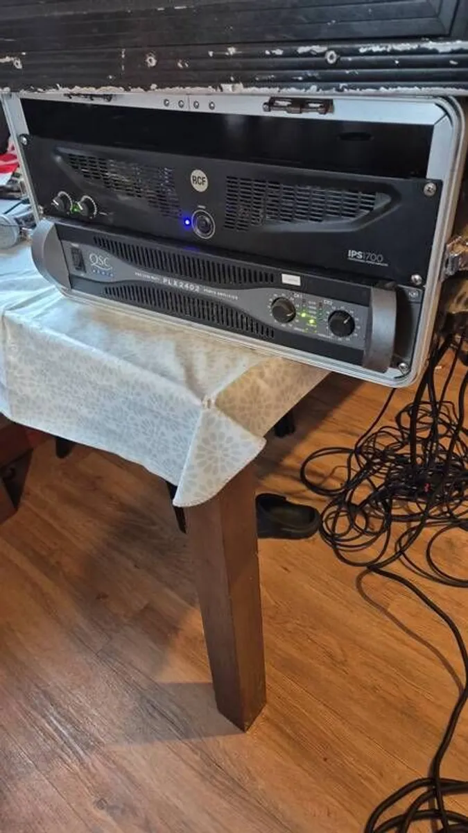 speakers amplifiers mixers flight cases generator mixture of all sorts can sell separately reasonable offers excepted American audio bass bins are heavy ideal for club house house bars band practice room jbl prx 635 with crown amplifier  inside  with cove - Image 2