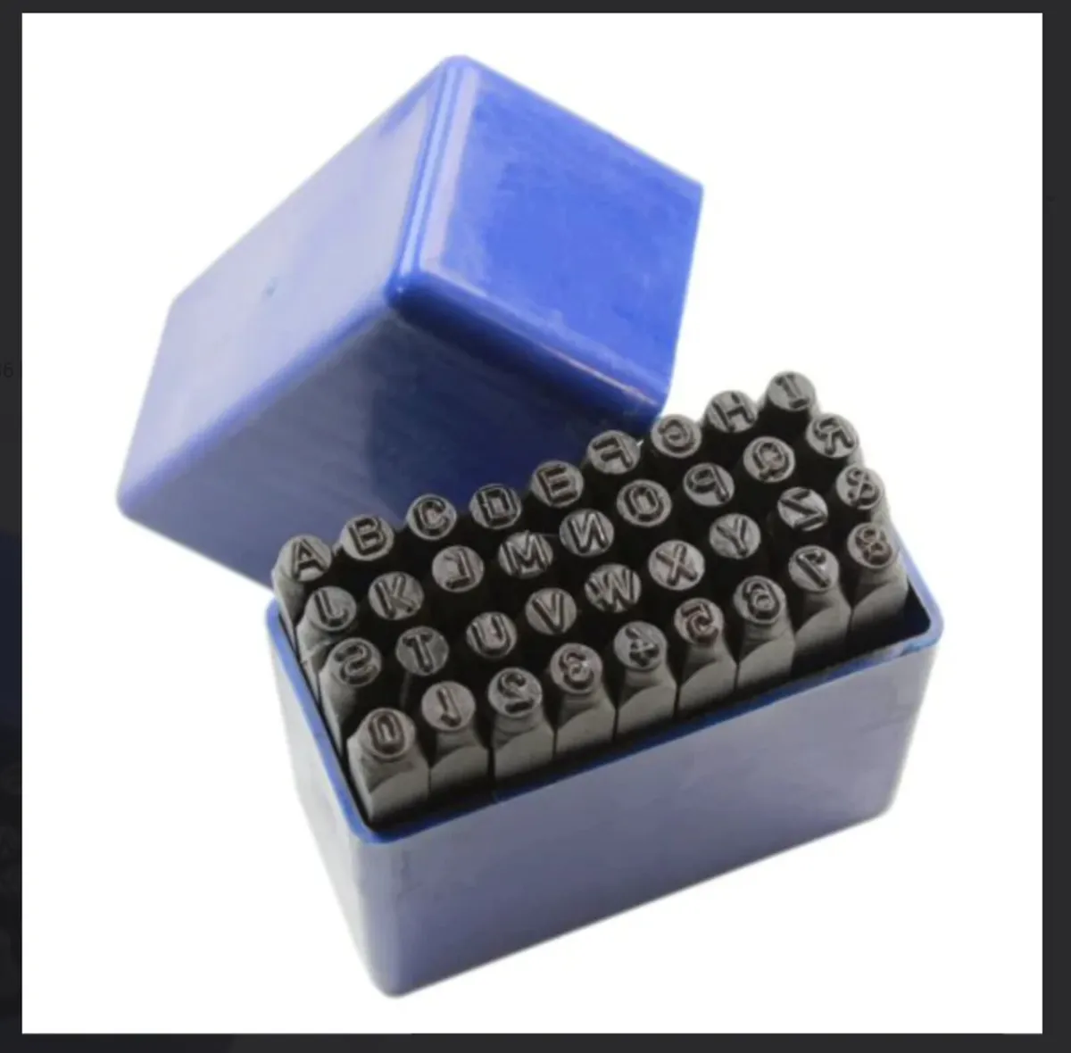 US PRO 36 Piece Letter & Number Punch Set 4mm