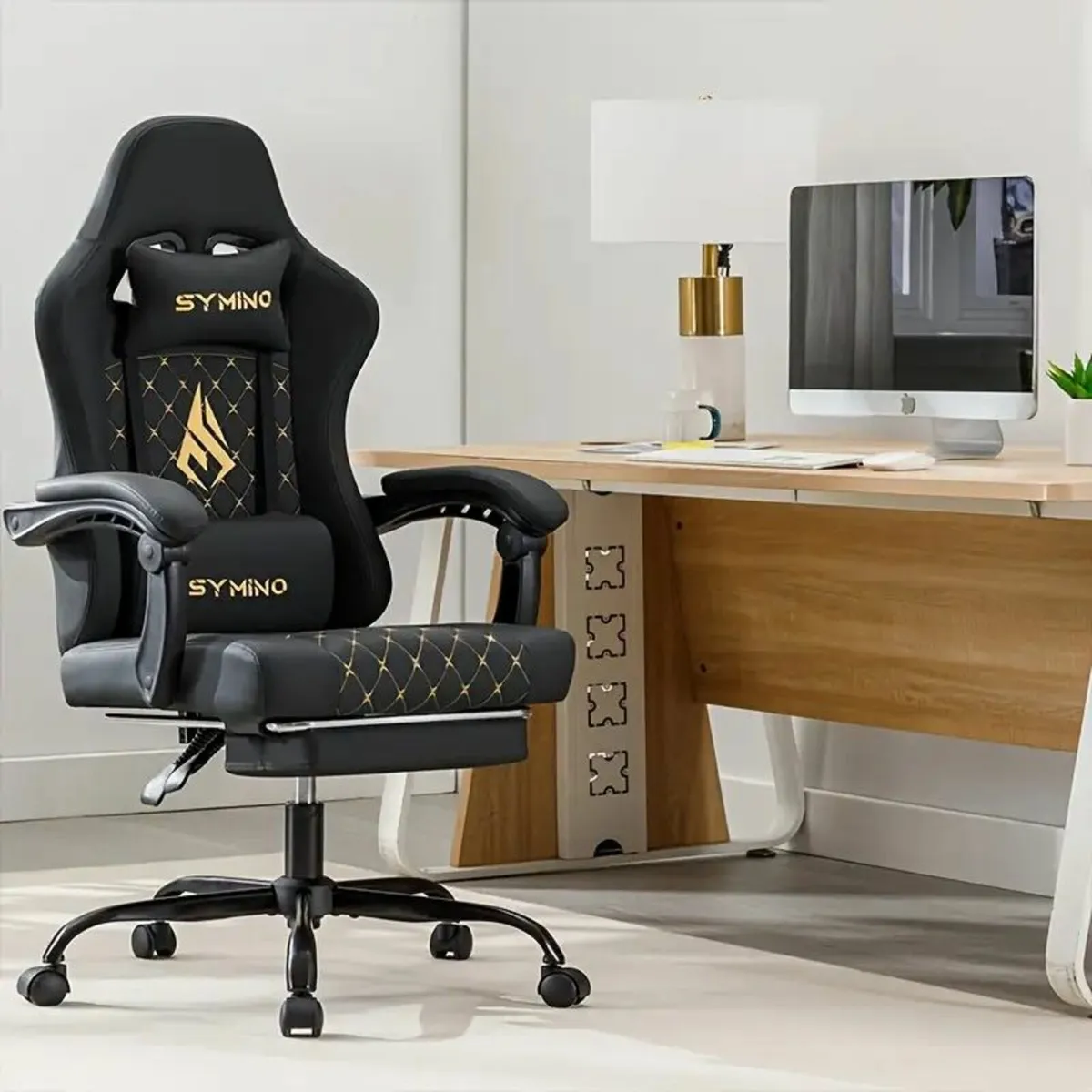 Ergonomic Office Chair with Footrest - Image 1