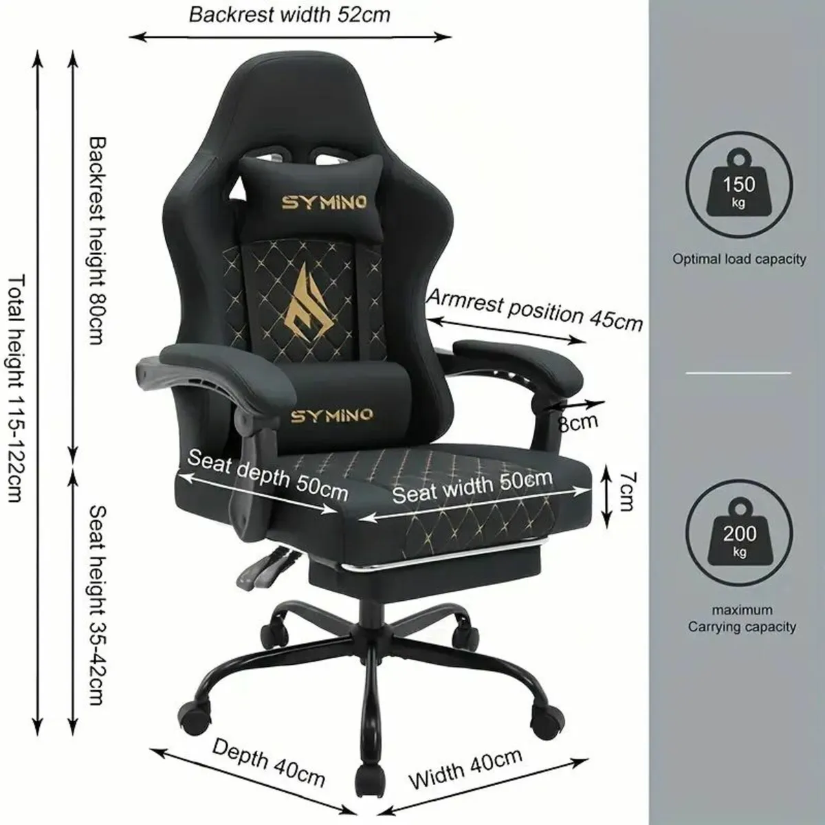 Ergonomic Office Chair with Footrest - Image 3