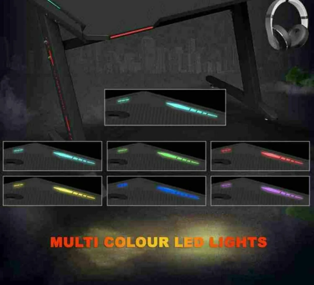 Gaming desk office desk led lights brand new - Image 2