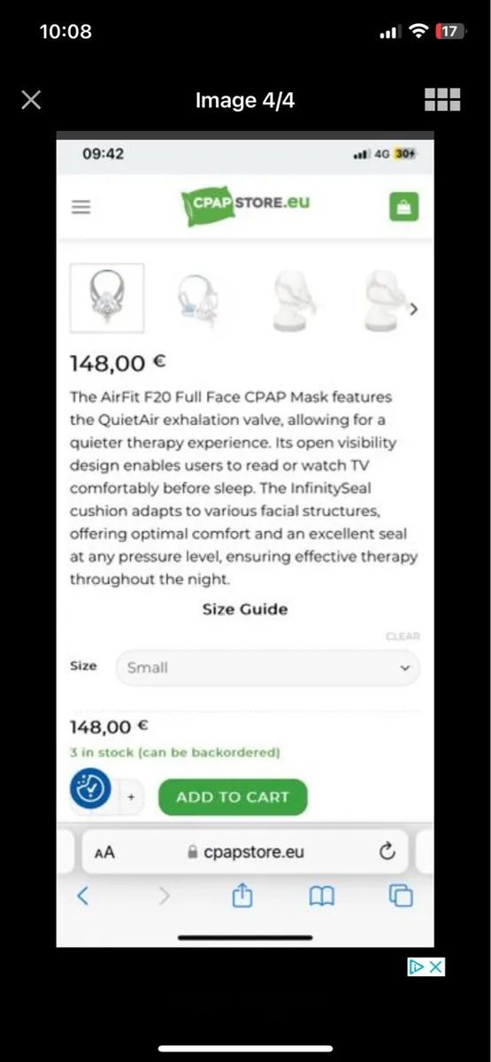 Cpap Airfit F10 Mask - Image 4
