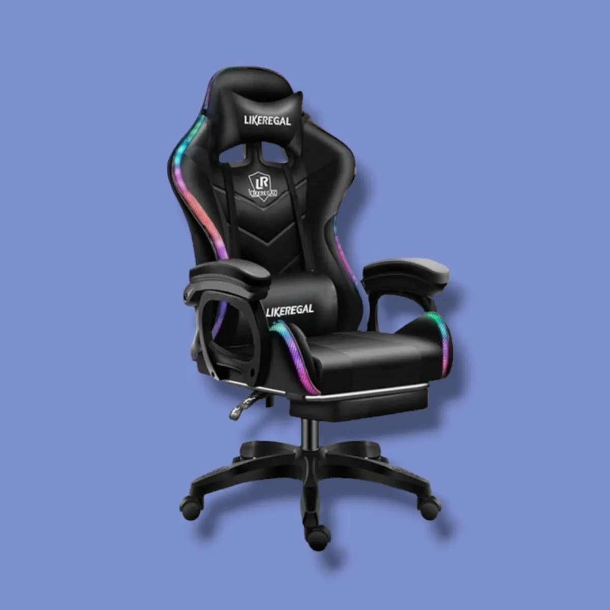 Gaming chair with Speakers and RGB LED Lights - Image 3