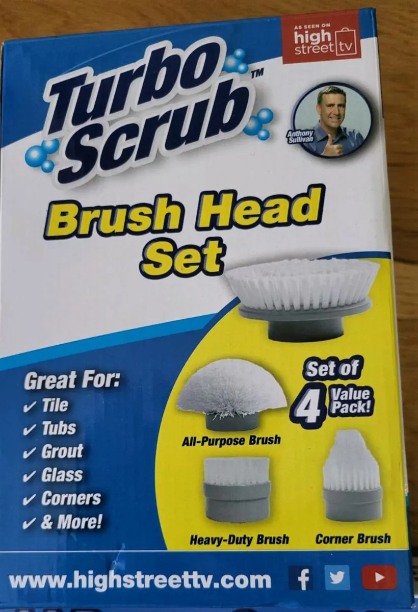 New Turbo scrub set & spare heads. - Image 3