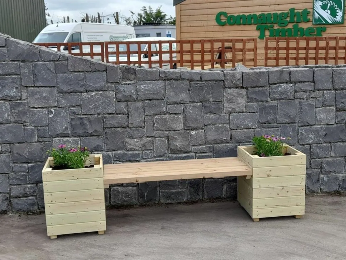 Bench with Planter boxes- made to order