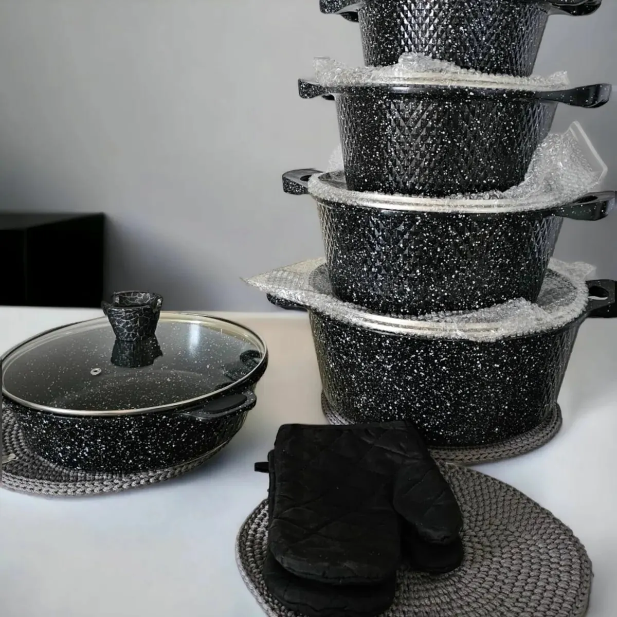 Cookware pot set marble - Image 2