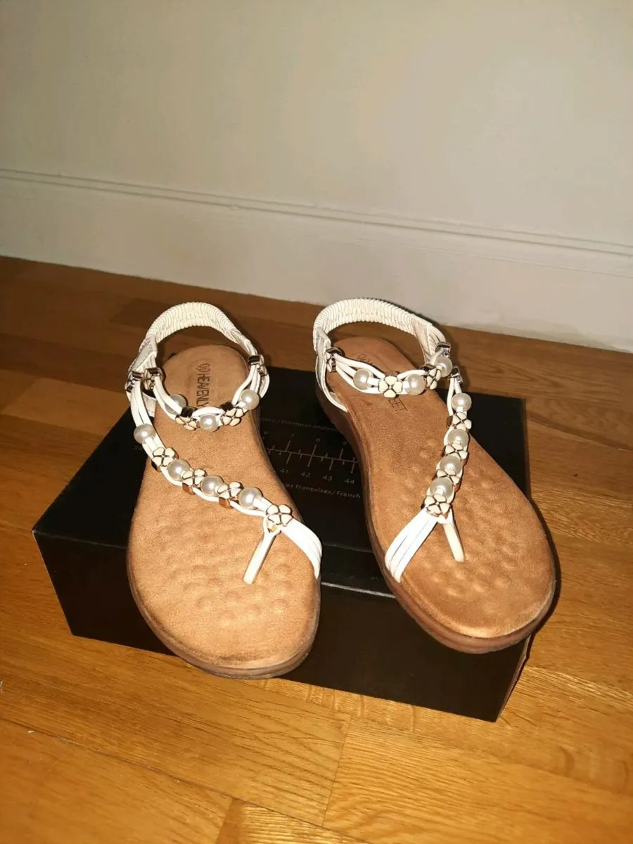 Zara White Sandals - Image 1
