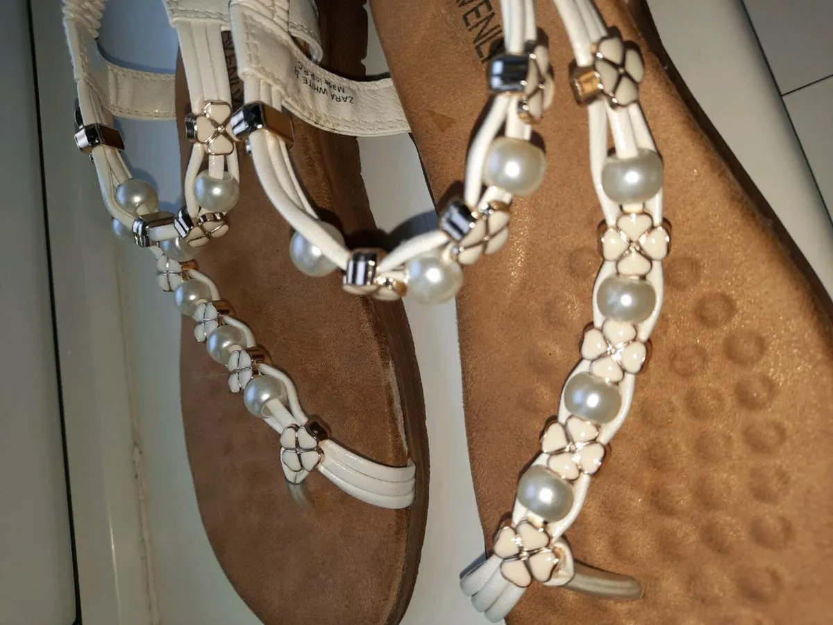 Zara White Sandals - Image 2