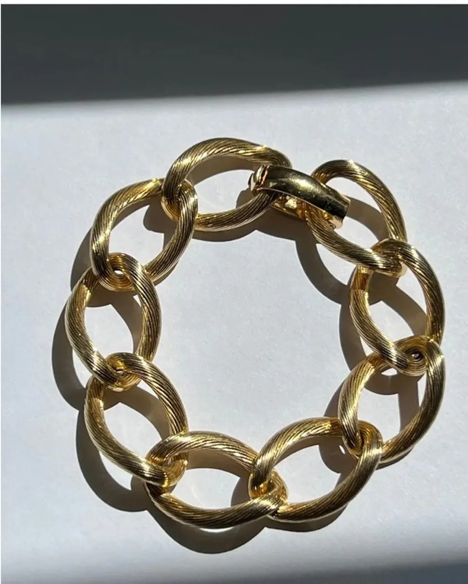Christian Dior 1980's vintage gold plated chunky bracelet - Image 1