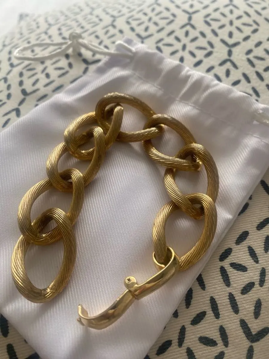 Christian Dior 1980's vintage gold plated chunky bracelet - Image 4