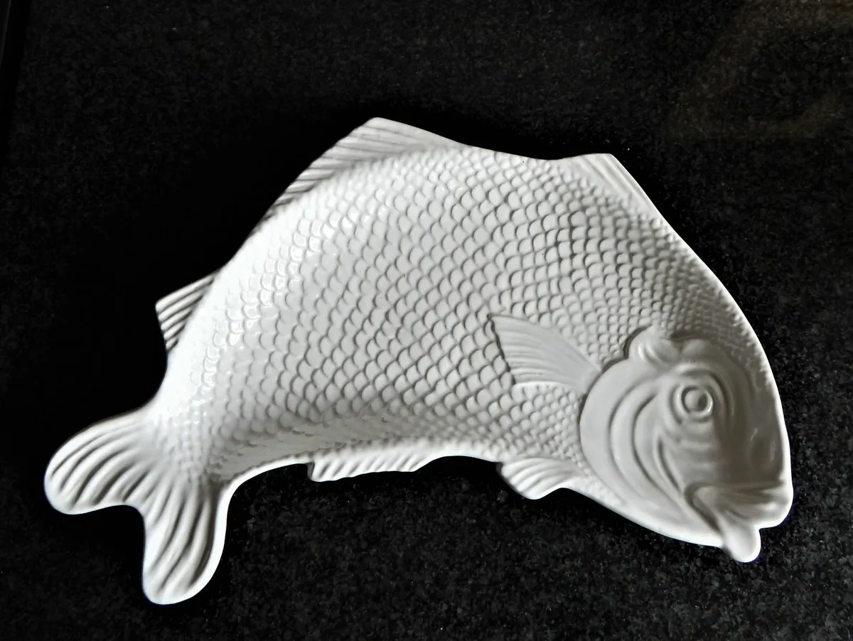 Ceramic Fish Serving Platter, Made in Portugal - Image 1