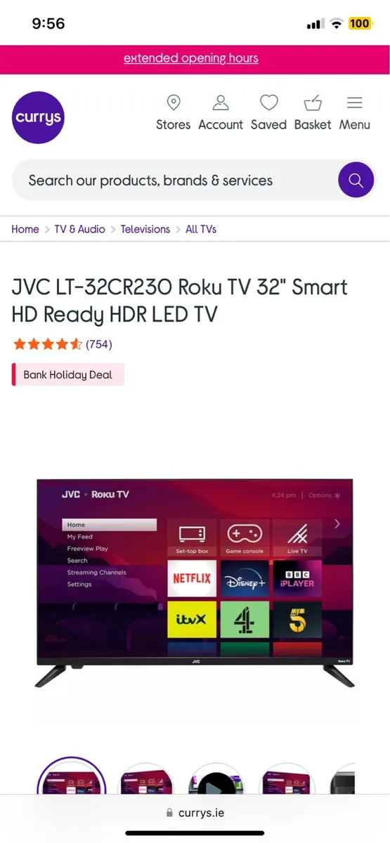 JVC 32” smart TV - Image 1