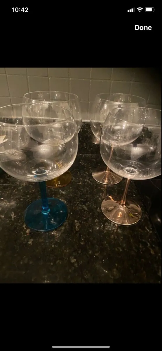 Large Gin Glasses (4) - Image 1