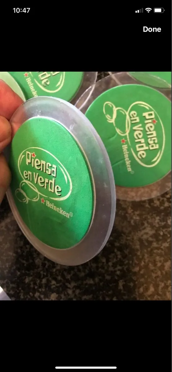 Think Green Heineken Coasters (6) - Image 3