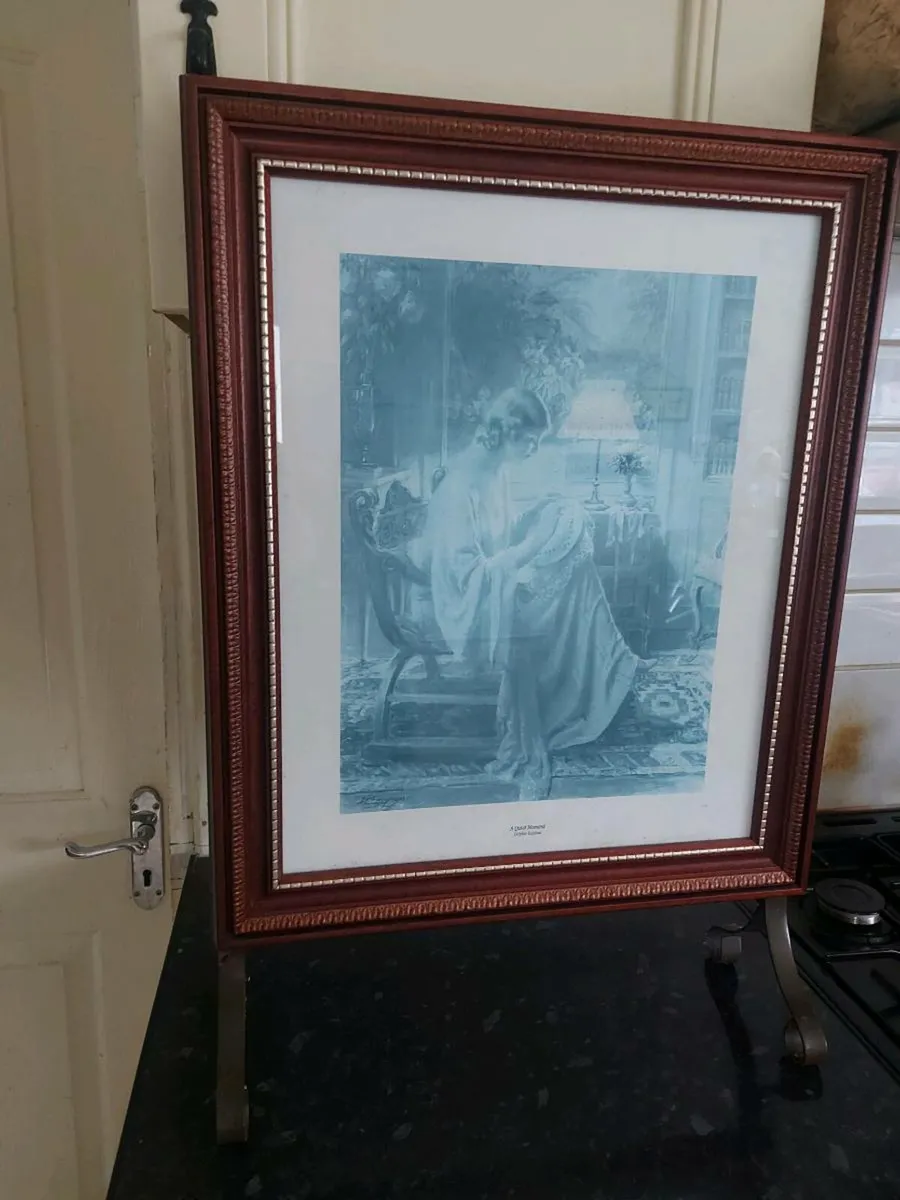 Vintage fire screen