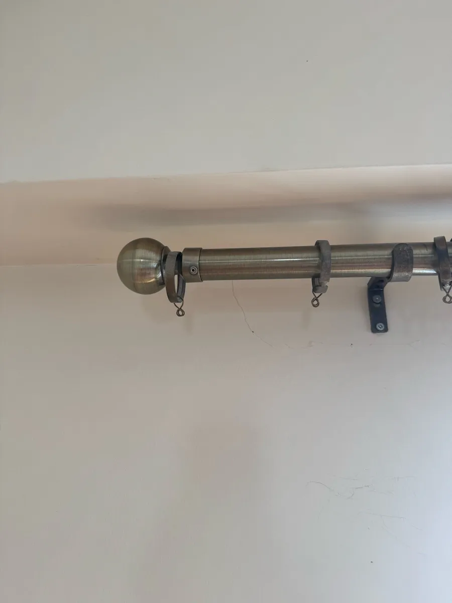Curtain Poles - antique brass finish