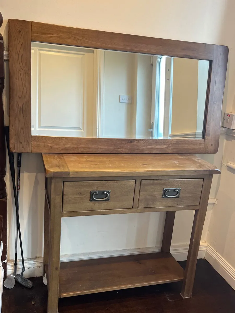 Console table and mirror - Image 1