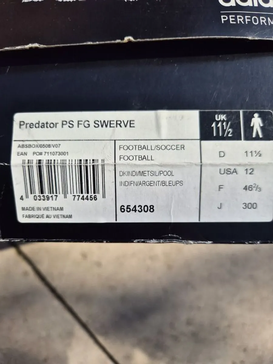 Adidas Predator Powerswerve FG size 11.5 uk - Image 4
