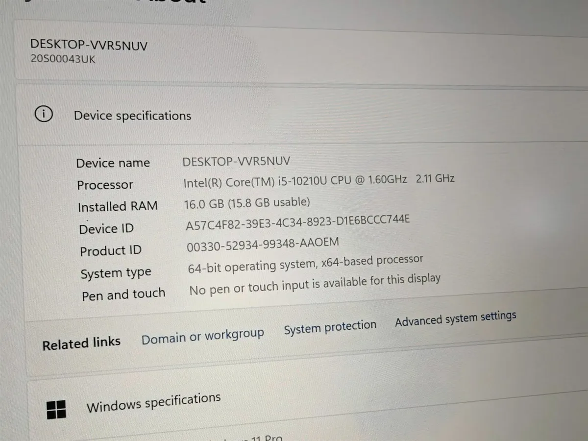 Lenovo ThinkPad T14 Gen1 Laptop | i5 (10th gen) | - Image 4