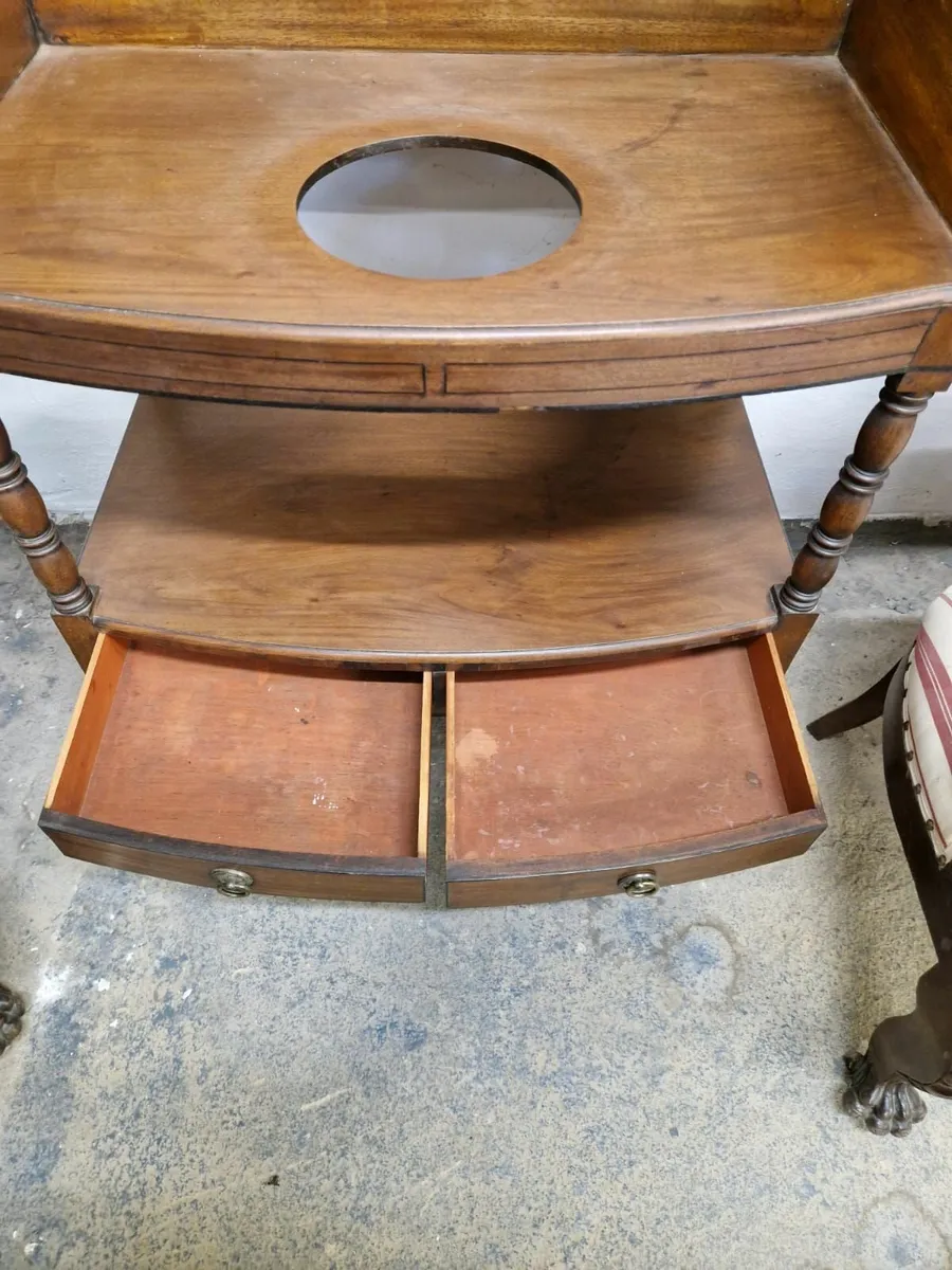 Georgian mahogany wash stand with drawers - Image 3