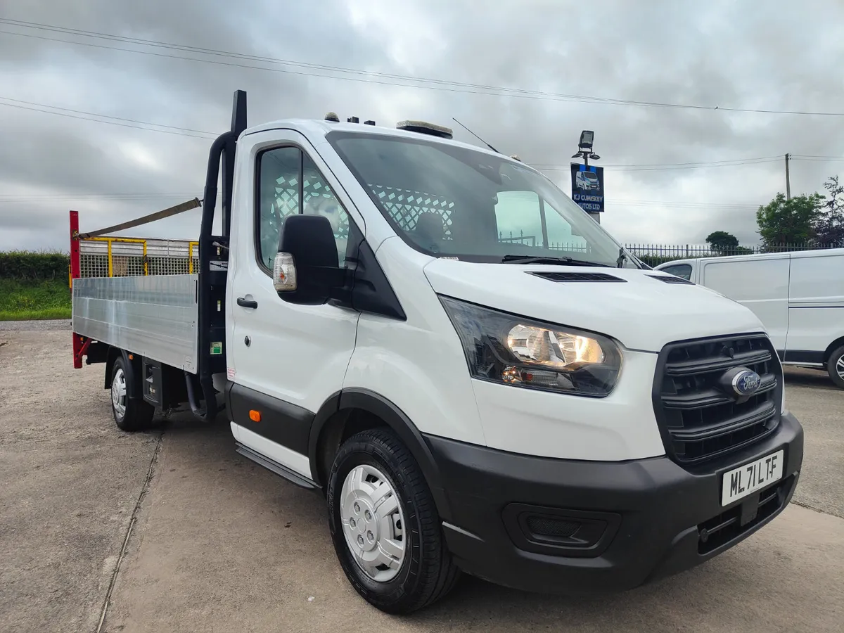 2021 TRANSIT 130 350 14FT DROPSIDE WITH TAILLIFT - Image 1