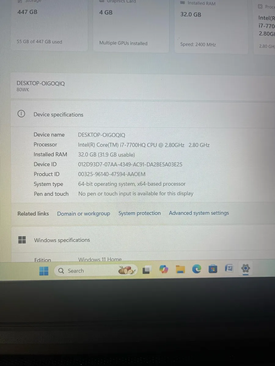 Lenovo Legion i7 pro 32gb ram - Image 4