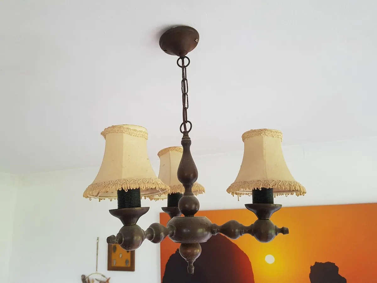 Antique ceiling lamps and floor lamp - Image 3