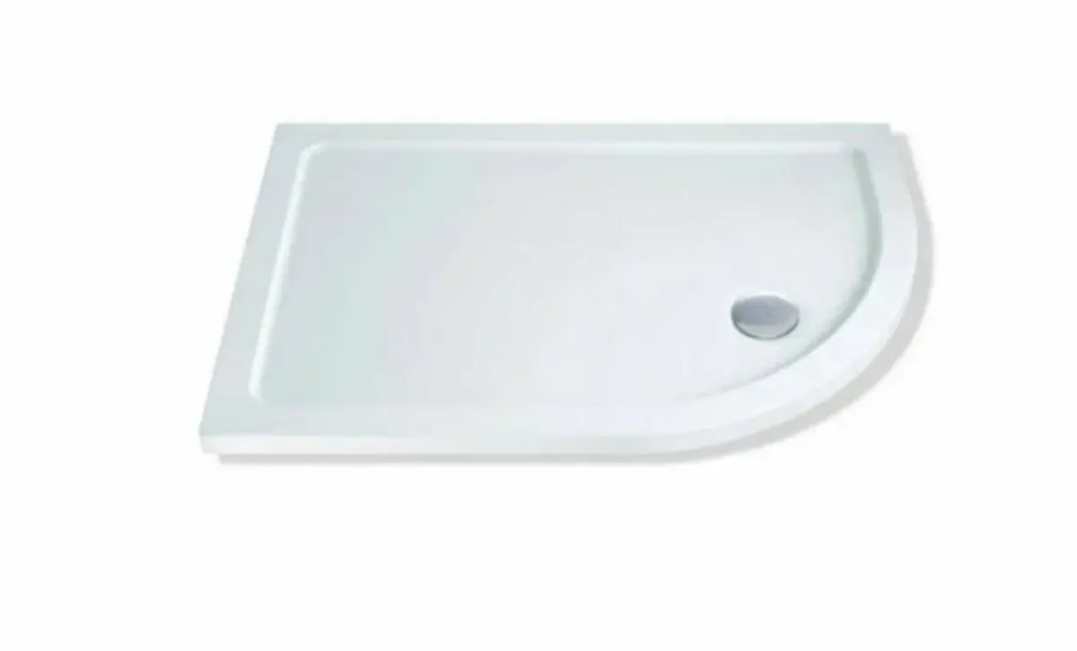 1000 x 900mm Offset Quadrant Slim Line Shower Tray - Image 1