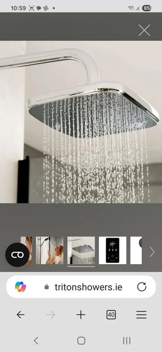 Triton Electric Shower ENVI DuElec Black10.5W - Image 3