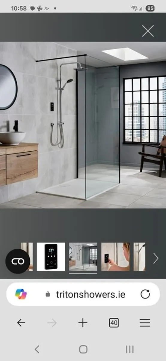 Triton Electric Shower ENVI DuElec Black10.5W - Image 4