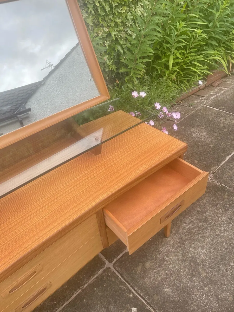 Mid century dressing table & stool - Image 3