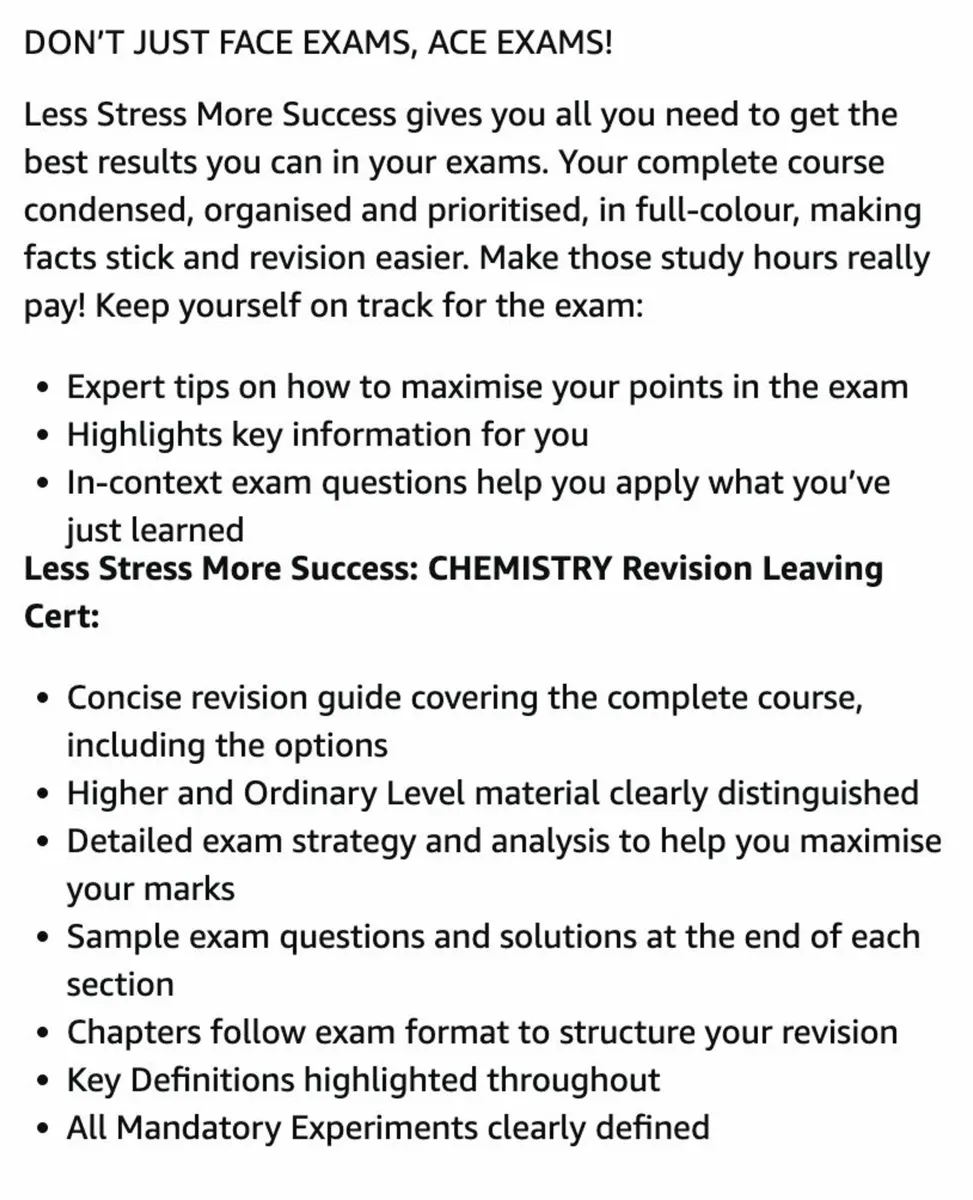 Leaving Cert Chemistry LessStressMoreSuccess - Image 2