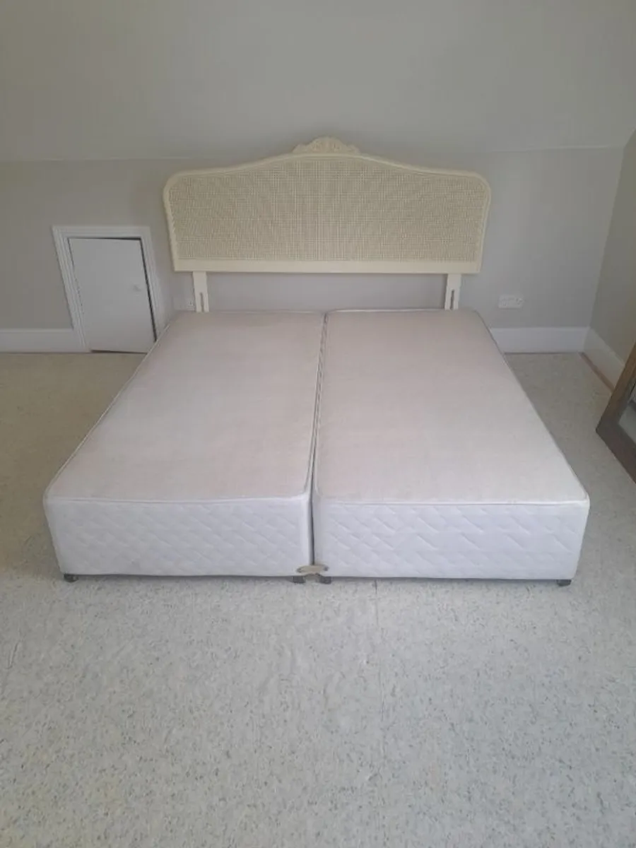 superking (6ft) divan base and headboard - Image 1
