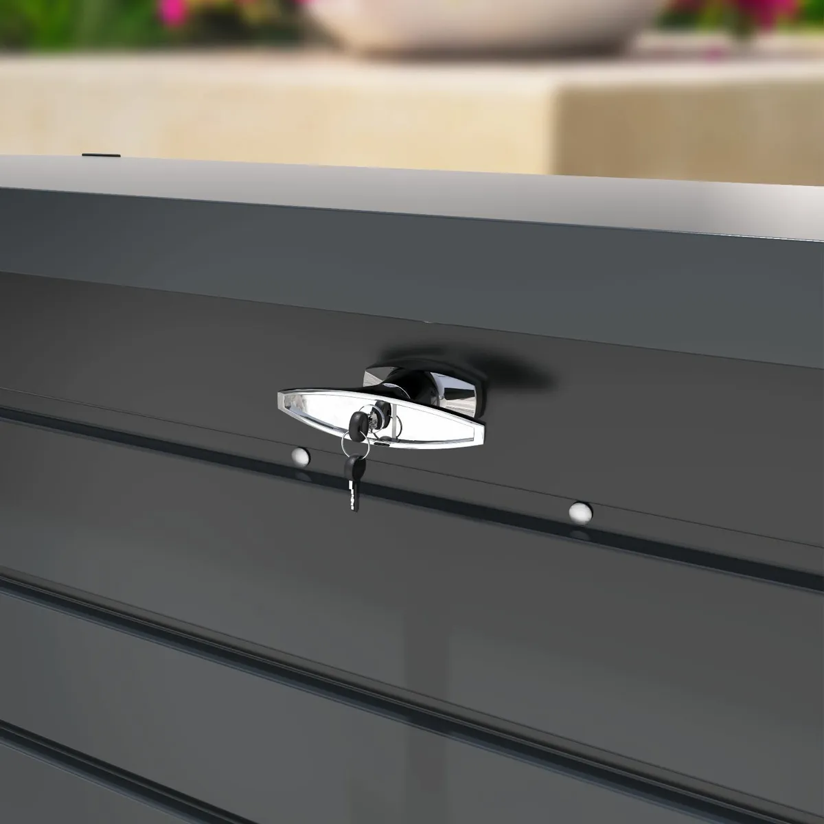 Palladium Steel Patio Storage Boxes. - Image 4