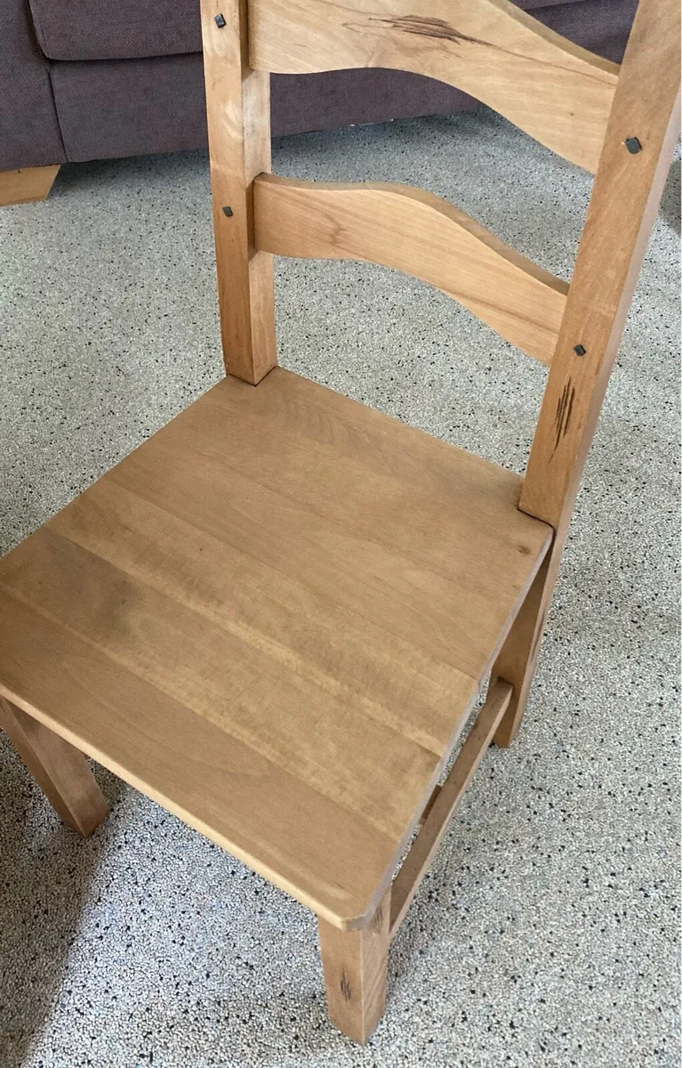 Wooden table & 8 chairs - Image 3