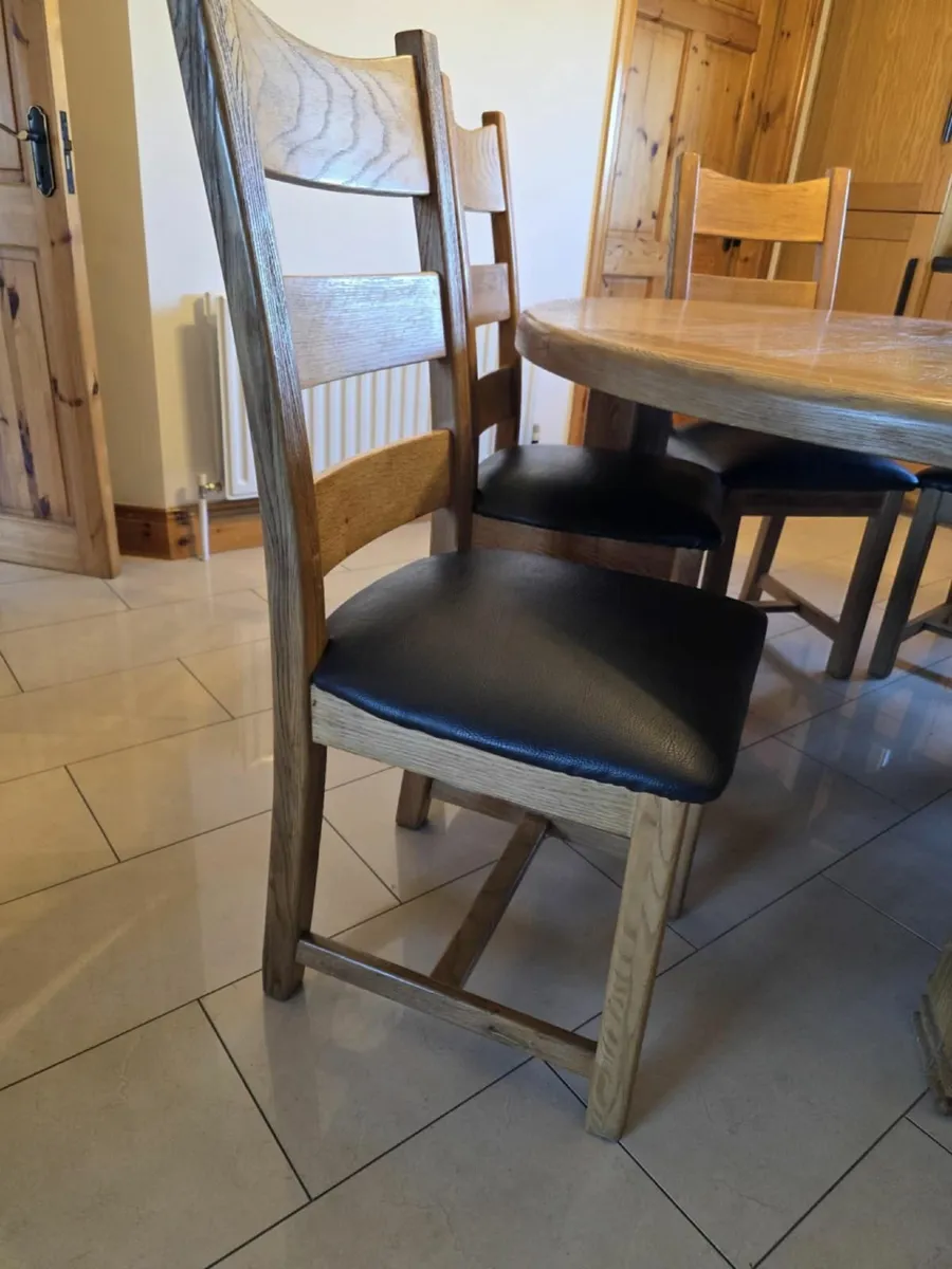 Wooden Dining Table + 6 solid wood Chairs - Image 3